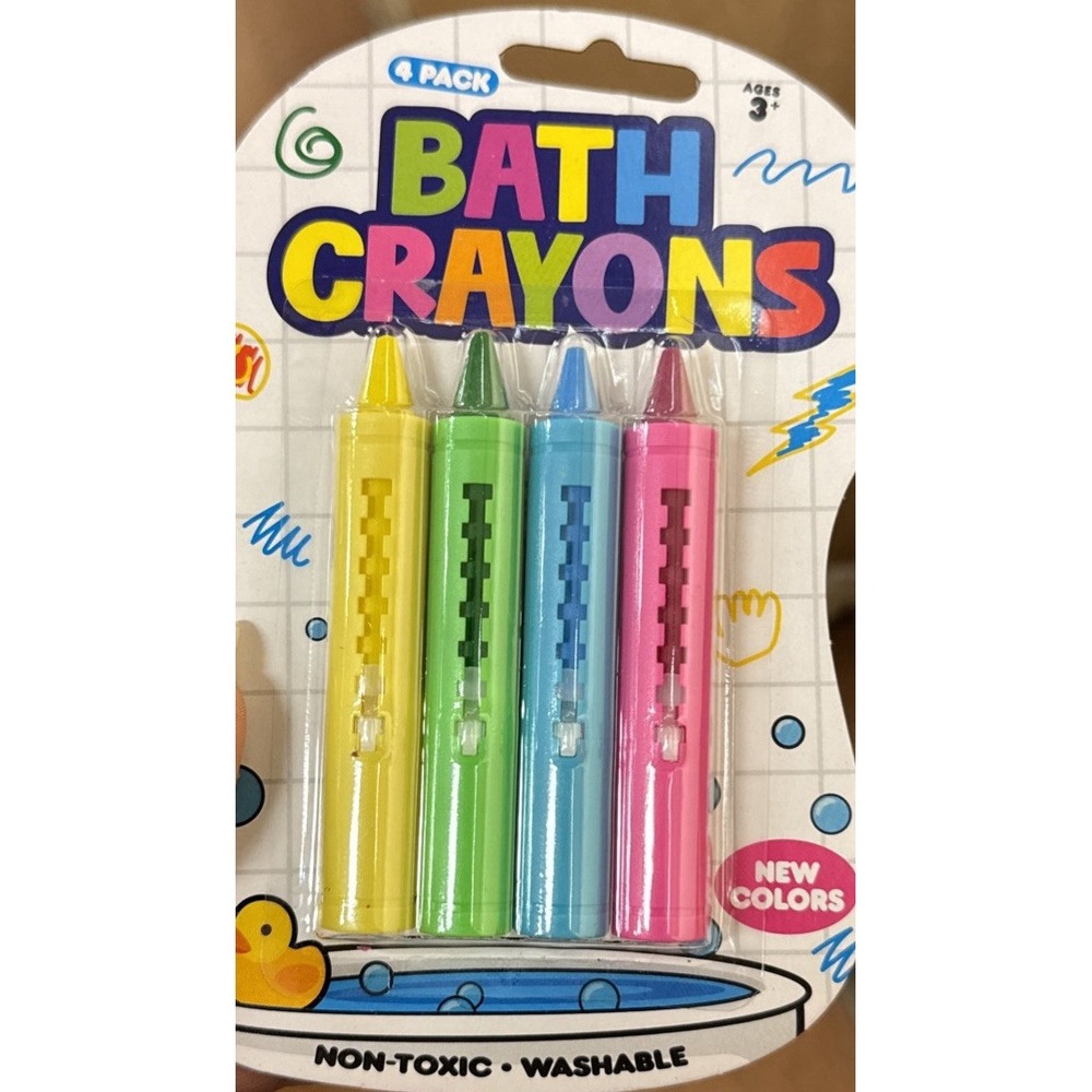 Bath Crayons lot of 4 (16) nontoxic washable 4 pack bath toy multicolor‎ drawing